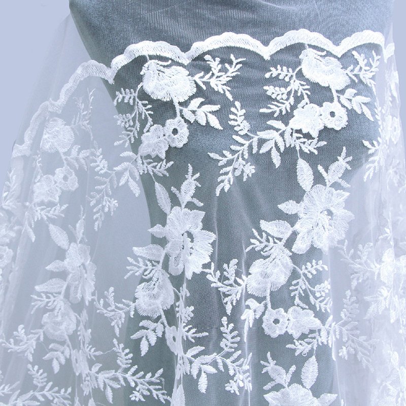 Embroidered Fabric Rose Sequin Polyester Sequin Fabric for Women's Wea 9